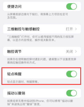 连南苹果授权维修站分享iPhone轻点无法唤醒怎么办 